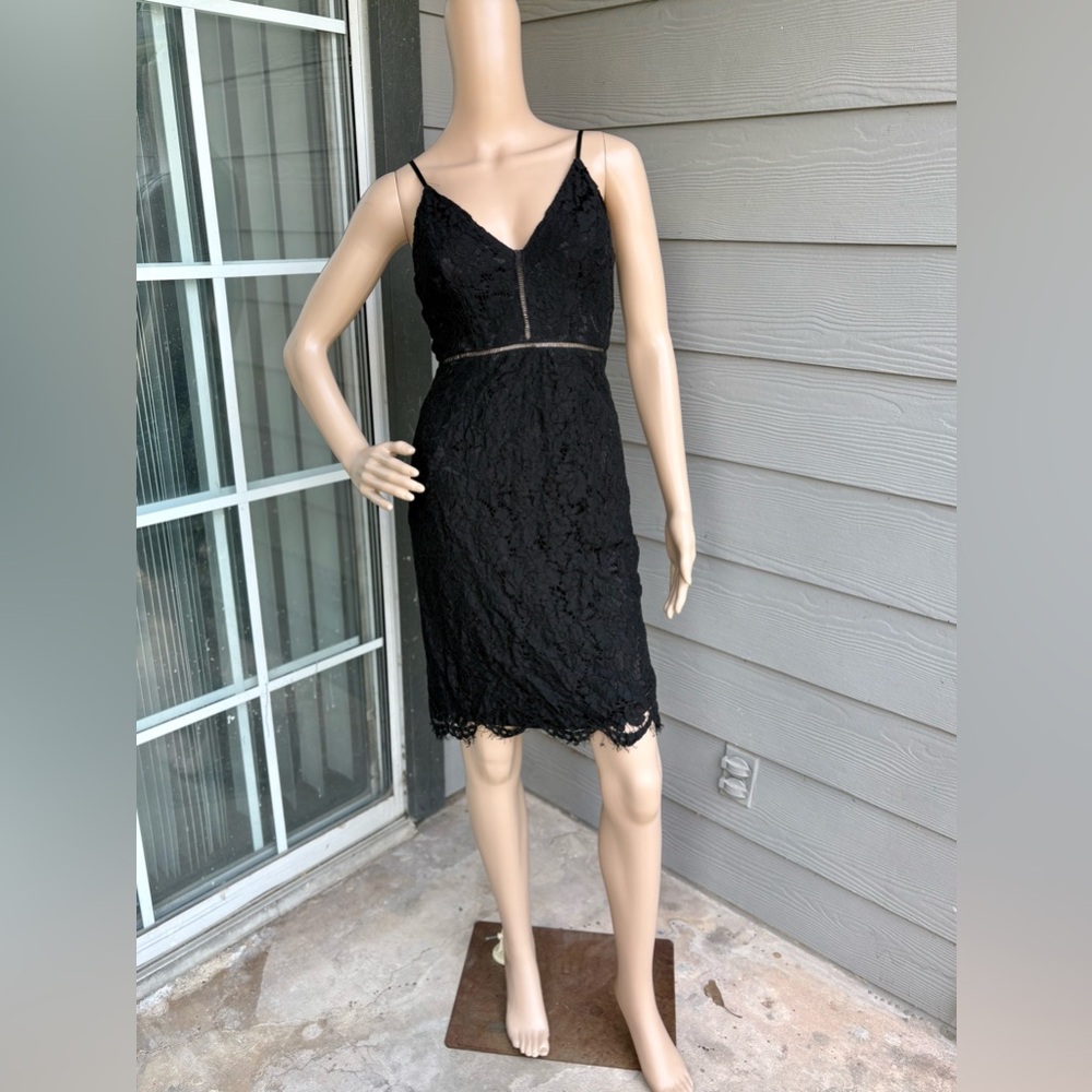 ASTR Black Lace Sheath Dress